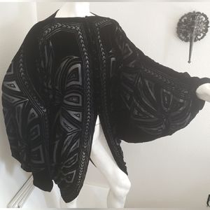 Charles and Patricia Lester couture velvet burnout wrap